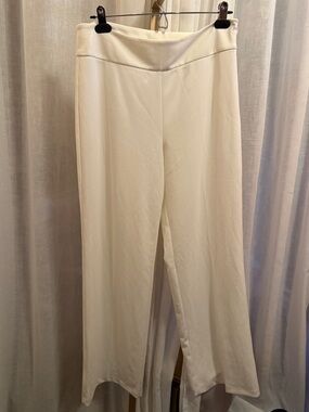 Akris Punto Cream Wide-Leg Ponte Pants